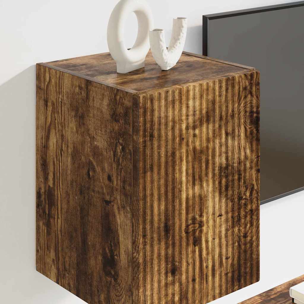TV zidni ormar Zidne 2 pcs Dimljeni hrast 30 x 31 x 40 cm