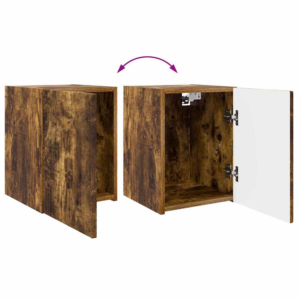 TV zidni ormar Zidne 2 pcs Dimljeni hrast 30 x 31 x 40 cm