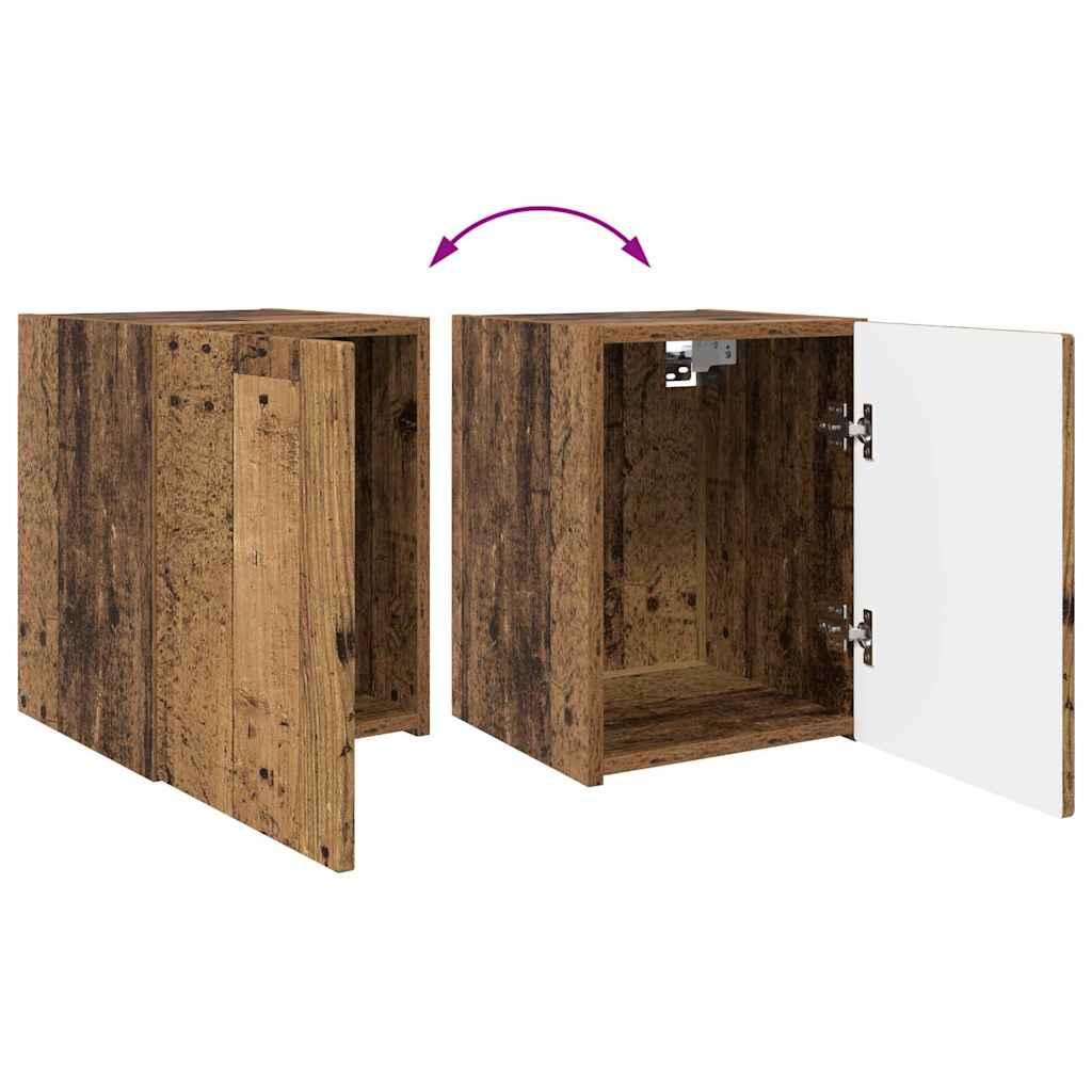 TV zidni ormar Zidne 2 pcs Staro drvo 30 x 31 x 40 cm