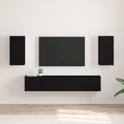 TV zidni ormar 2 pcs Crna 30 x 31 x 60 cm Konstruirano drvo