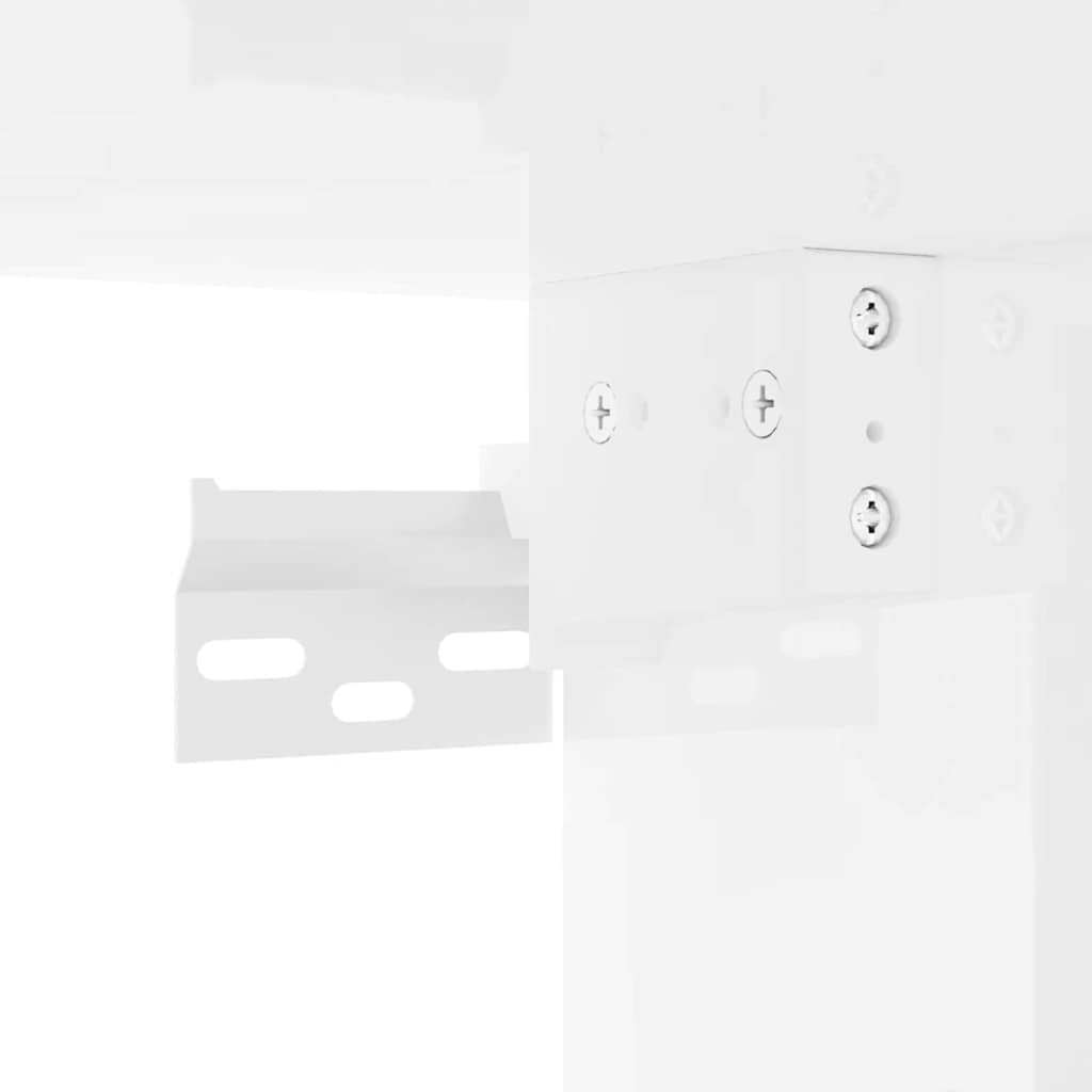 TV zidni ormar Zidne 2 pcs Sjajno bijelo 30 x 31 x 60 cm