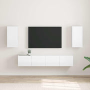 TV zidni ormar Zidne 2 pcs Sjajno bijelo 30 x 31 x 60 cm