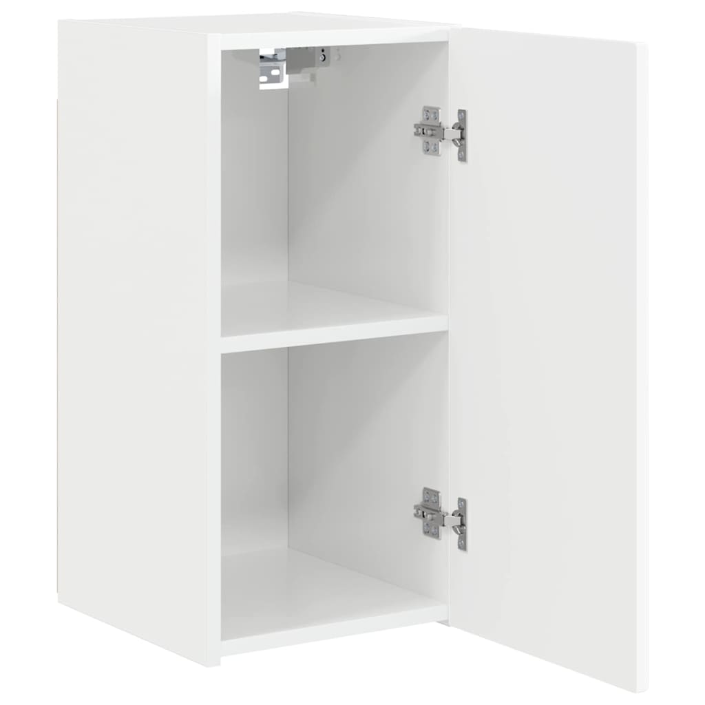 TV zidni ormar Zidne 2 pcs Sjajno bijelo 30 x 31 x 60 cm