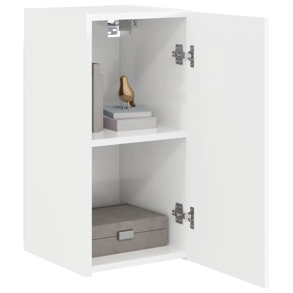 TV zidni ormar Zidne 2 pcs Sjajno bijelo 30 x 31 x 60 cm