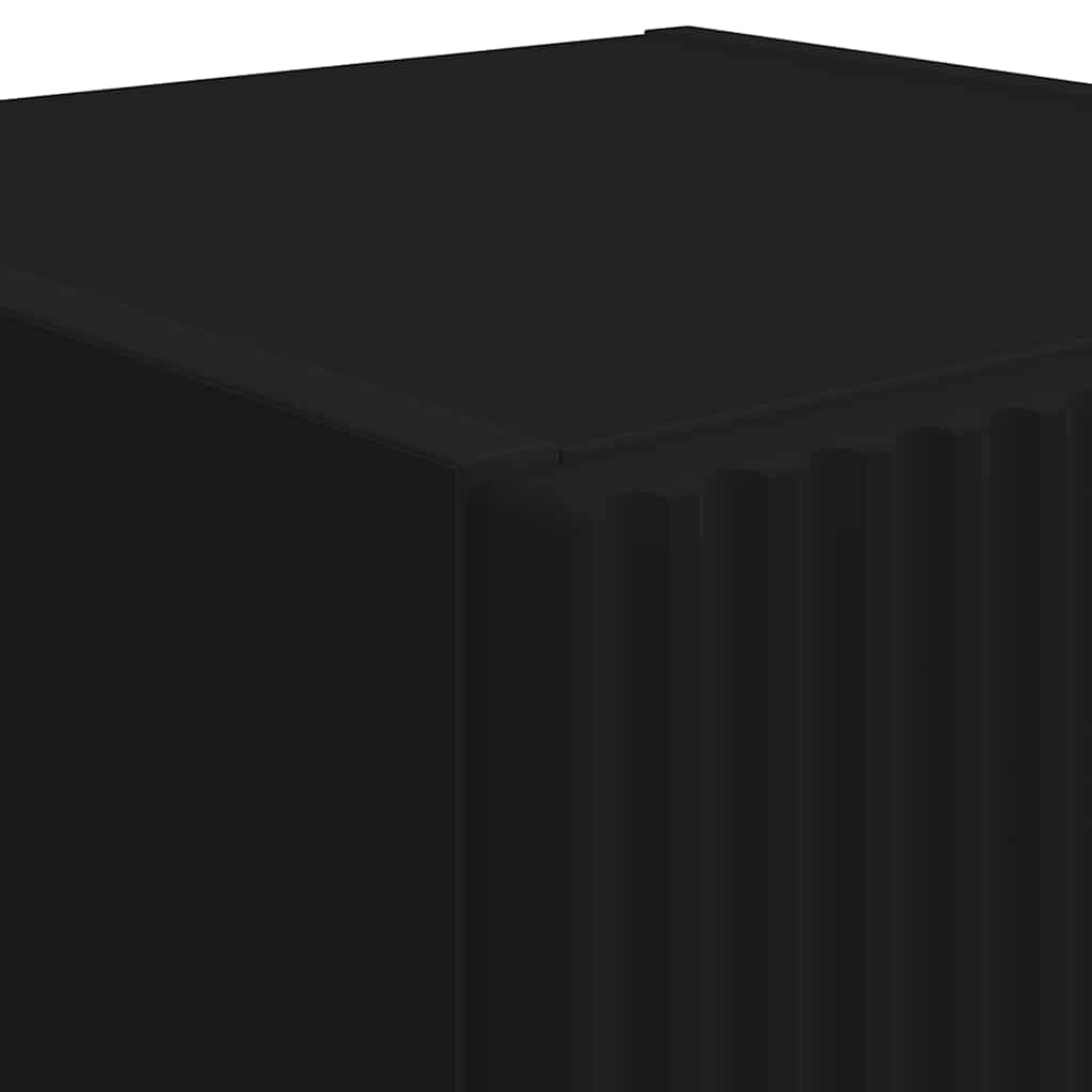 TV zidni ormar Zidne Crna 30 x 31 x 80 cm Konstruirano drvo