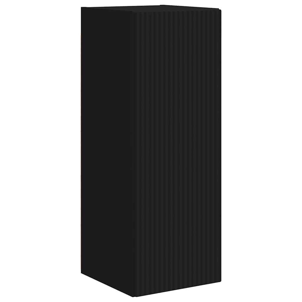 TV zidni ormar Zidne Crna 30 x 31 x 80 cm Konstruirano drvo