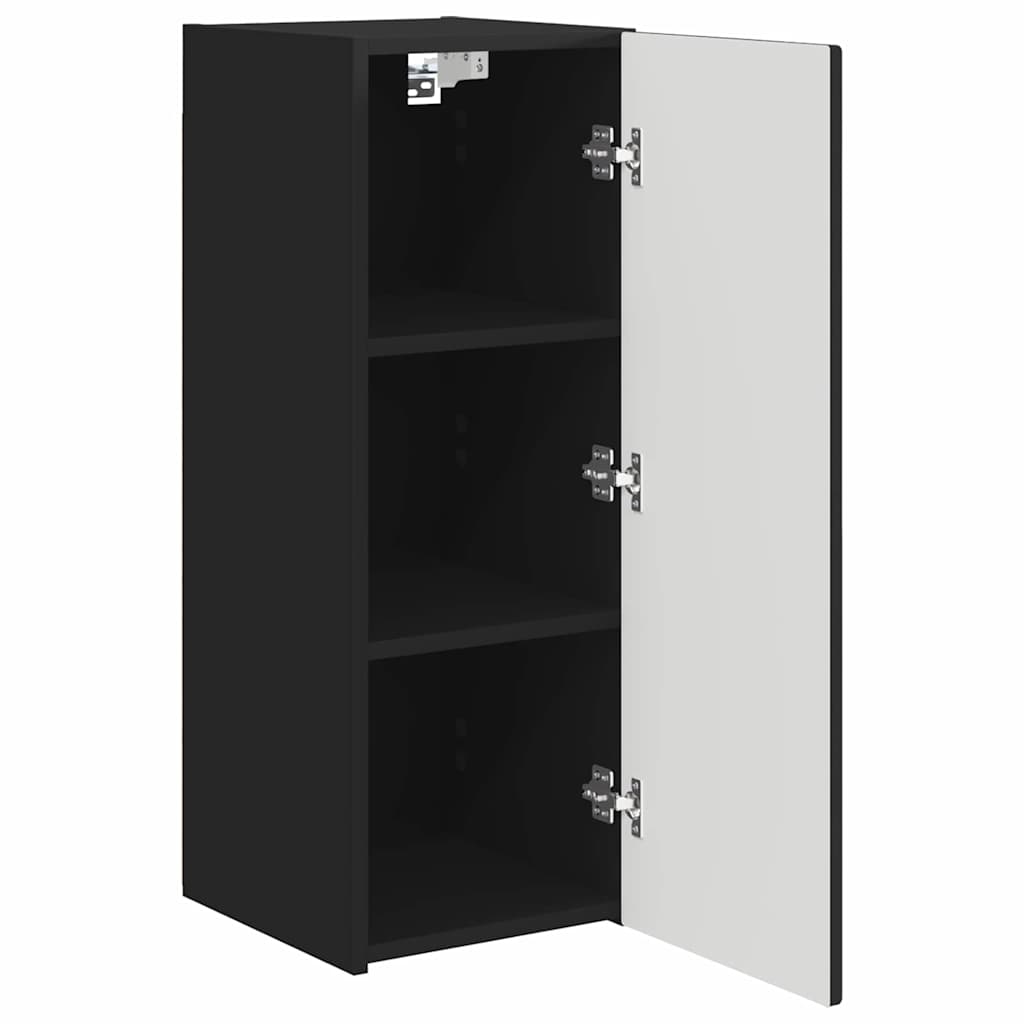 TV zidni ormar Zidne Crna 30 x 31 x 80 cm Konstruirano drvo