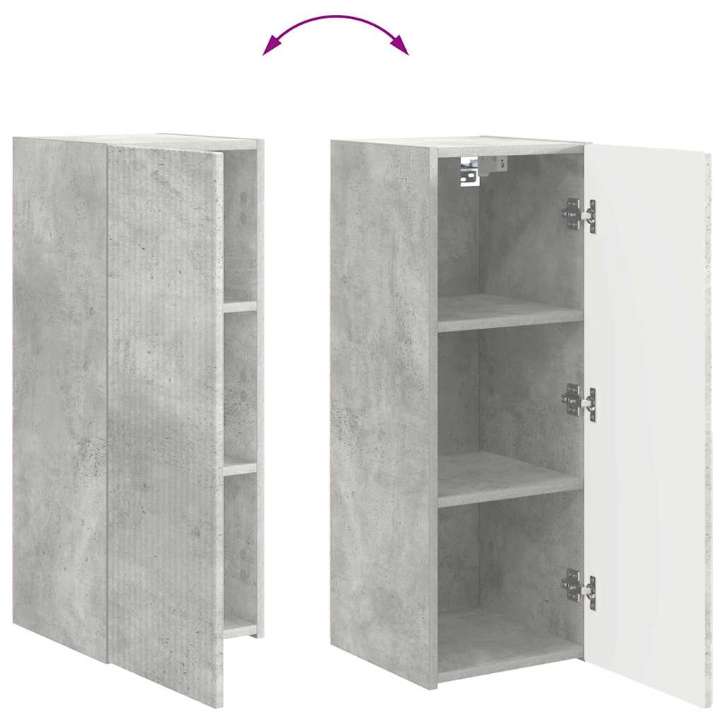 TV zidni ormar Zidne Beton 30 x 31 x 80 cm Konstruirano drvo