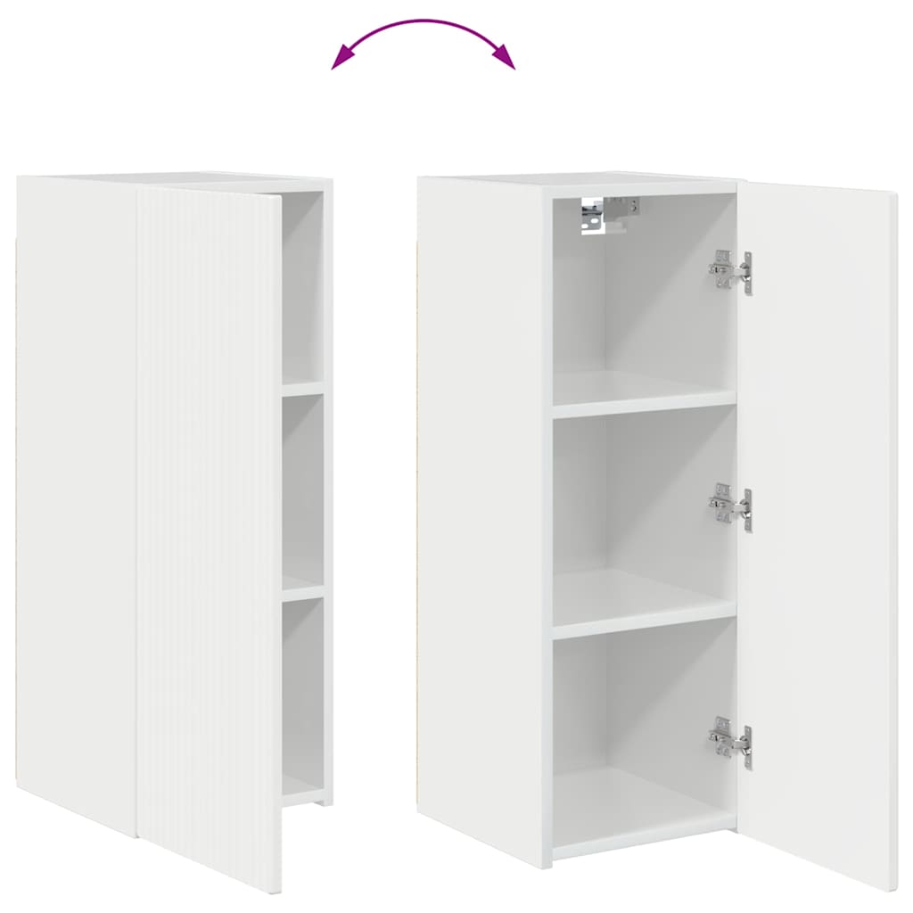 TV zidni ormar Sjajno bijelo 30 x 31 x 80 cm Konstruirano drvo