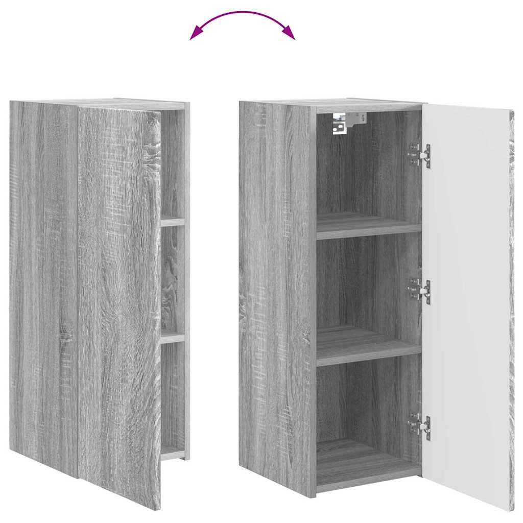 TV zidni ormar Siva Sonoma 30 x 31 x 80 cm Konstruirano drvo