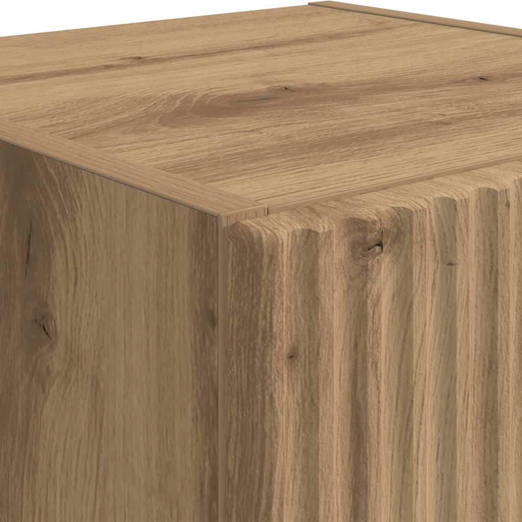 TV zidni ormar 2 pcs Umjetnička hrastovina 30 x 31 x 80 cm