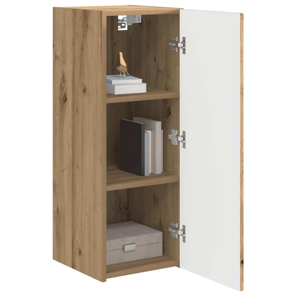 TV zidni ormar 2 pcs Umjetnička hrastovina 30 x 31 x 80 cm