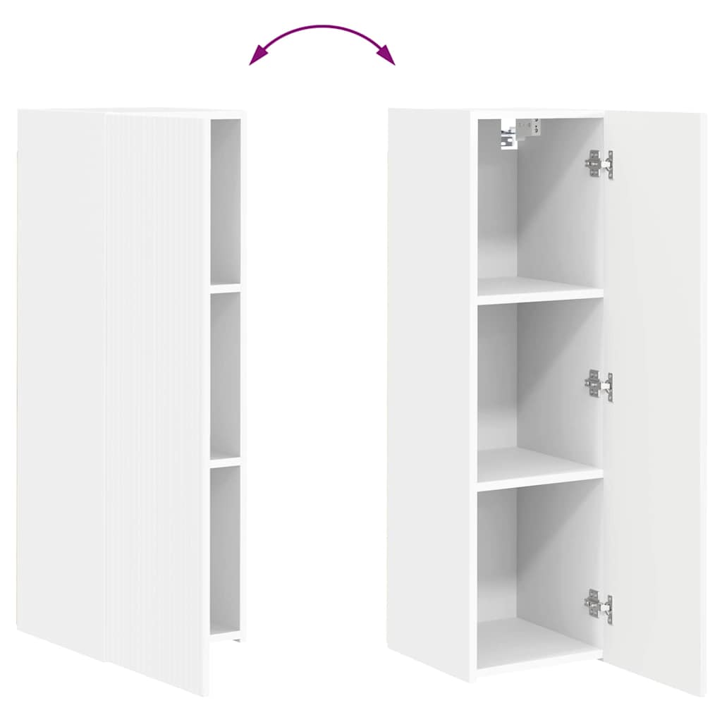 TV zidni ormar 2 pcs Bijelo 30 x 31 x 100 cm Konstruirano drvo
