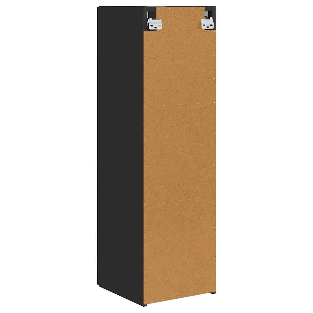TV zidni ormar Zidne Crna 30 x 31 x 100 cm Konstruirano drvo