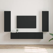 TV zidni ormar 2 pcs Crna 30 x 31 x 100 cm Konstruirano drvo