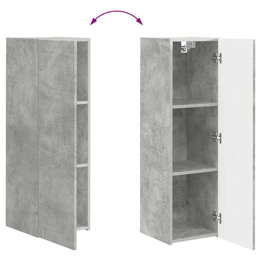 TV zidni ormar 2 pcs Beton 30 x 31 x 100 cm Konstruirano drvo
