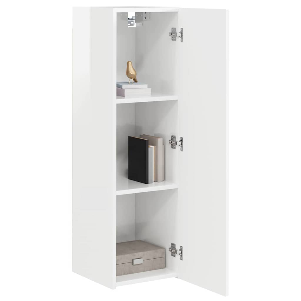 TV zidni ormar Sjajno bijelo 30 x 31 x 100 cm Konstruirano drvo