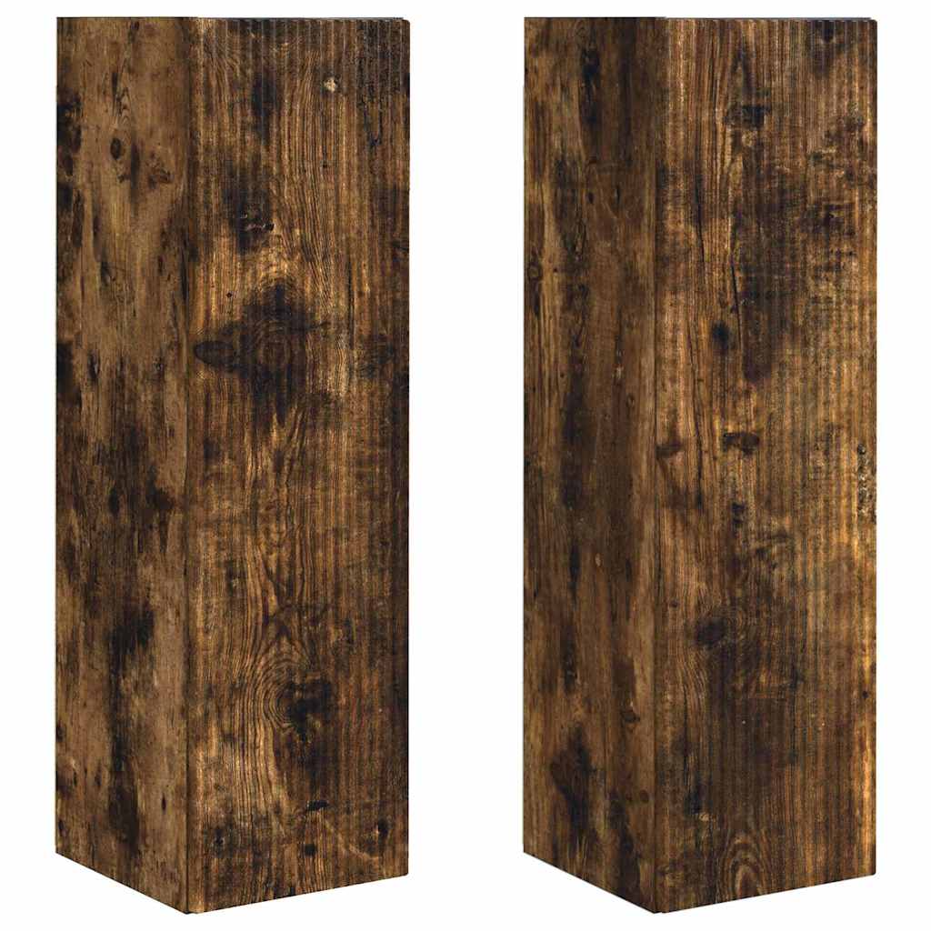 TV zidni ormar Zidne 2 pcs Dimljeni hrast 30 x 31 x 100 cm