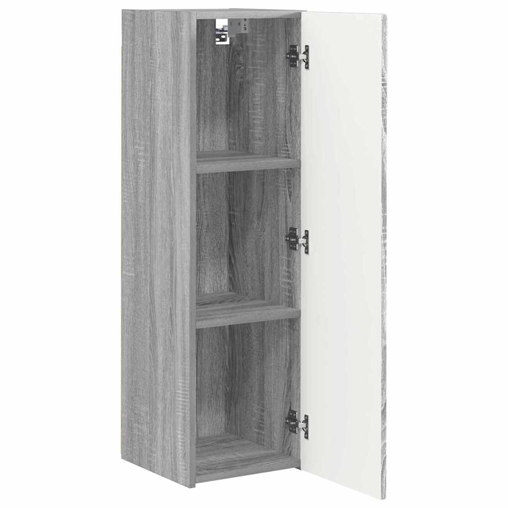TV zidni ormar Zidne 2 pcs Siva Sonoma 30 x 31 x 100 cm
