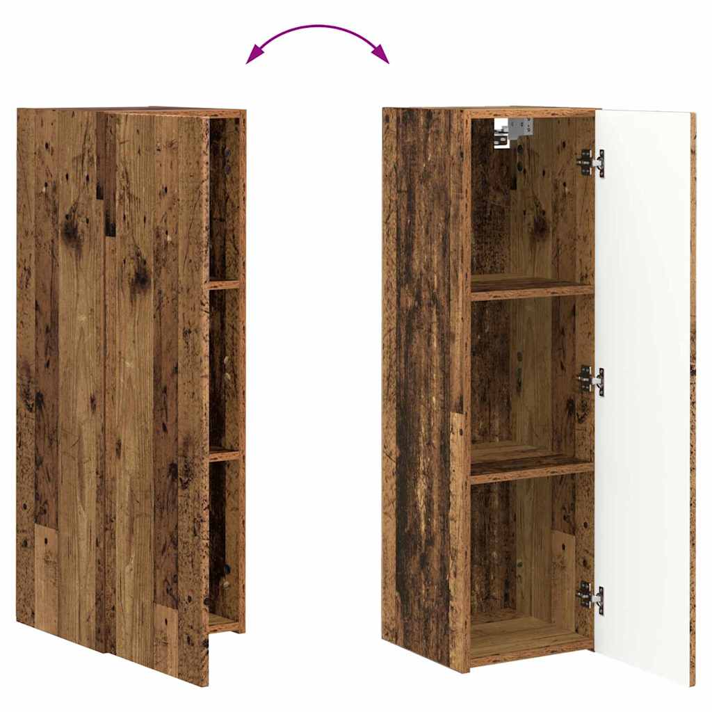 TV zidni ormar Zidne 2 pcs Staro drvo 30 x 31 x 100 cm