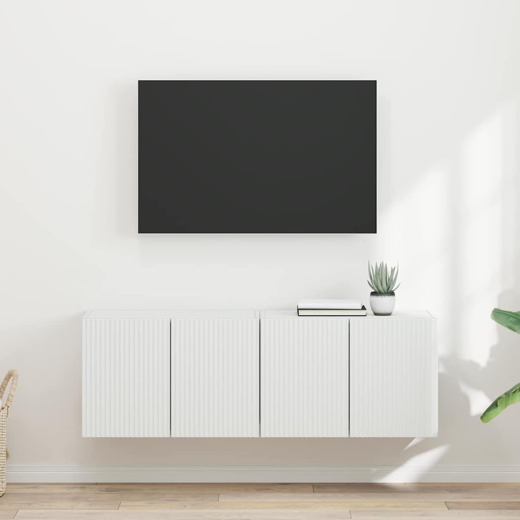 TV zidni ormar 2 pcs Bijelo 59,5 x 31 x 40 cm Konstruirano drvo