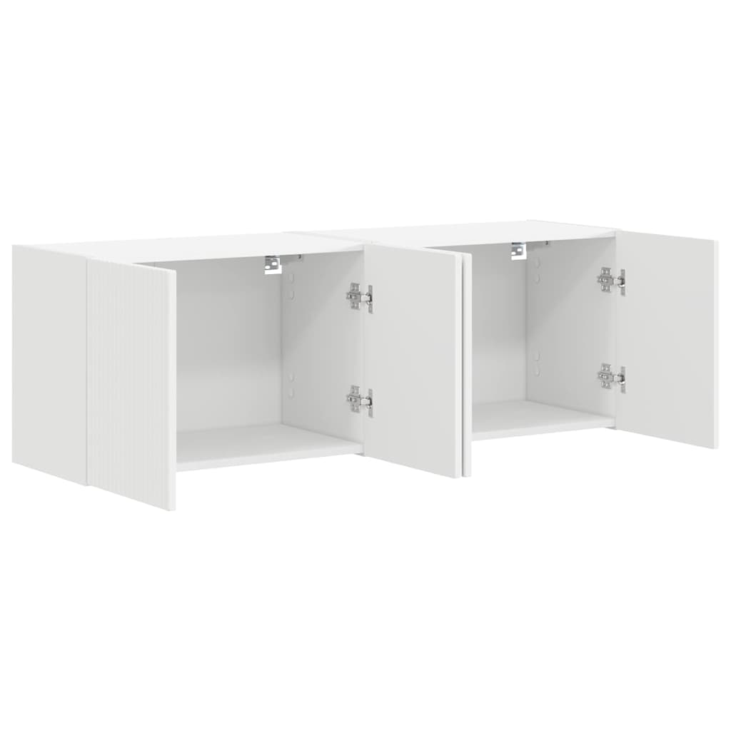 TV zidni ormar 2 pcs Bijelo 59,5 x 31 x 40 cm Konstruirano drvo