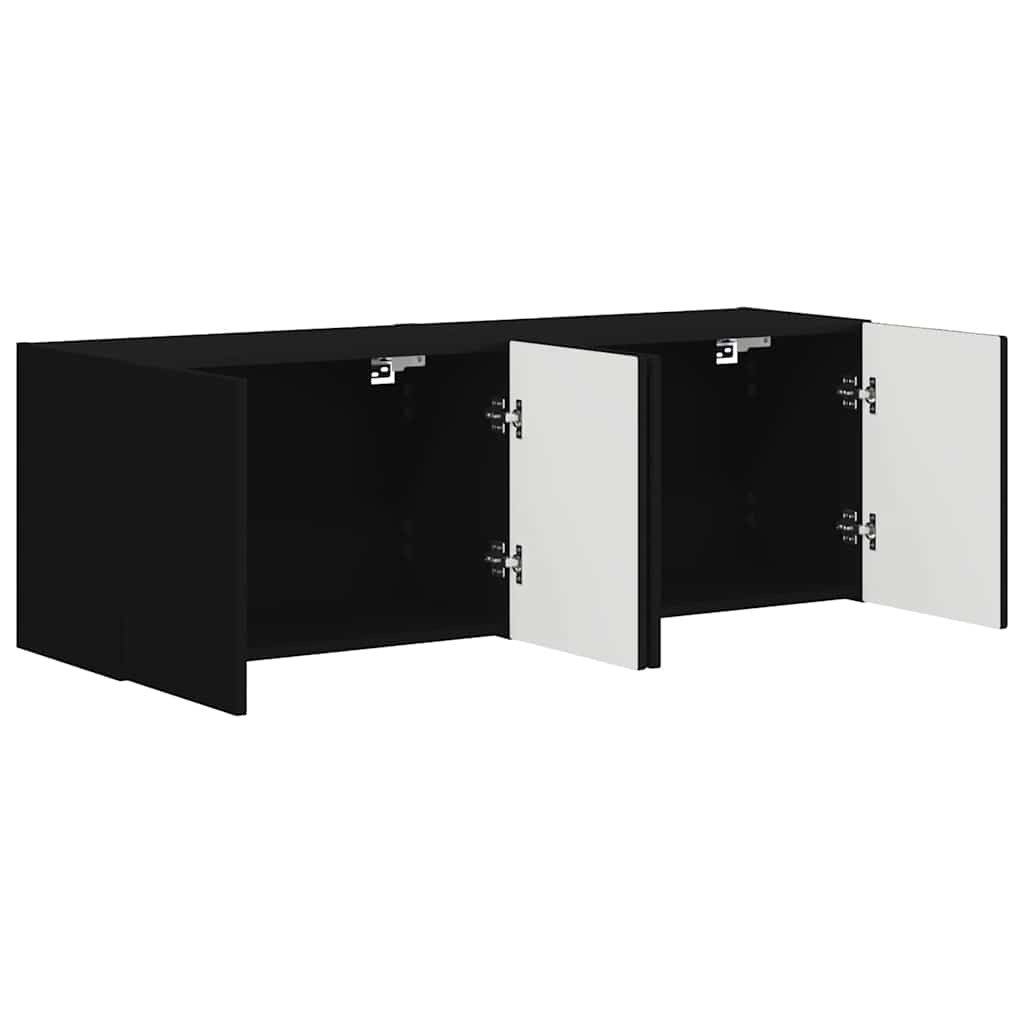 TV zidni ormar 2 pcs Crna 59,5 x 31 x 40 cm Konstruirano drvo