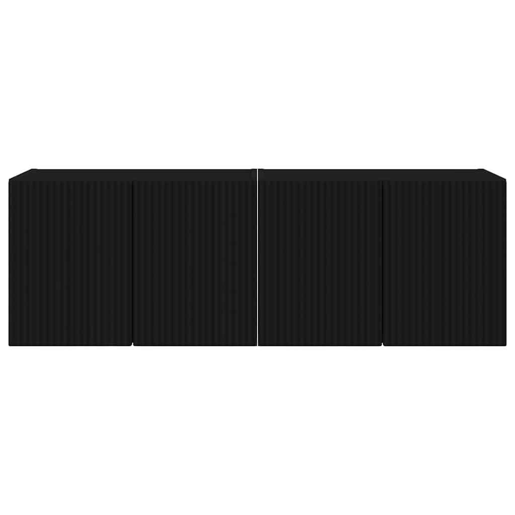 TV zidni ormar 2 pcs Crna 59,5 x 31 x 40 cm Konstruirano drvo