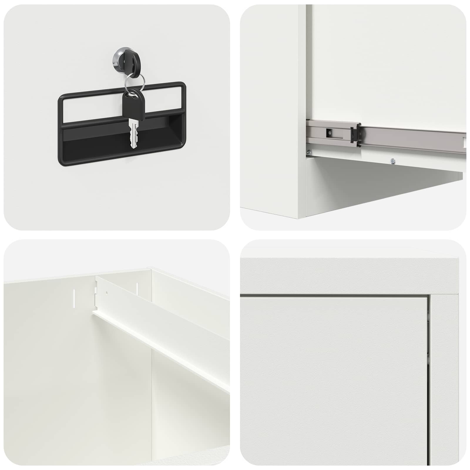 Kabinet za datoteke s ladicama Bijelo 44 x 50 x 106.5 cm
