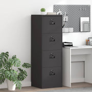 Kabinet za datoteke s ladicama Crna 45,5 x 42 x 139 cm