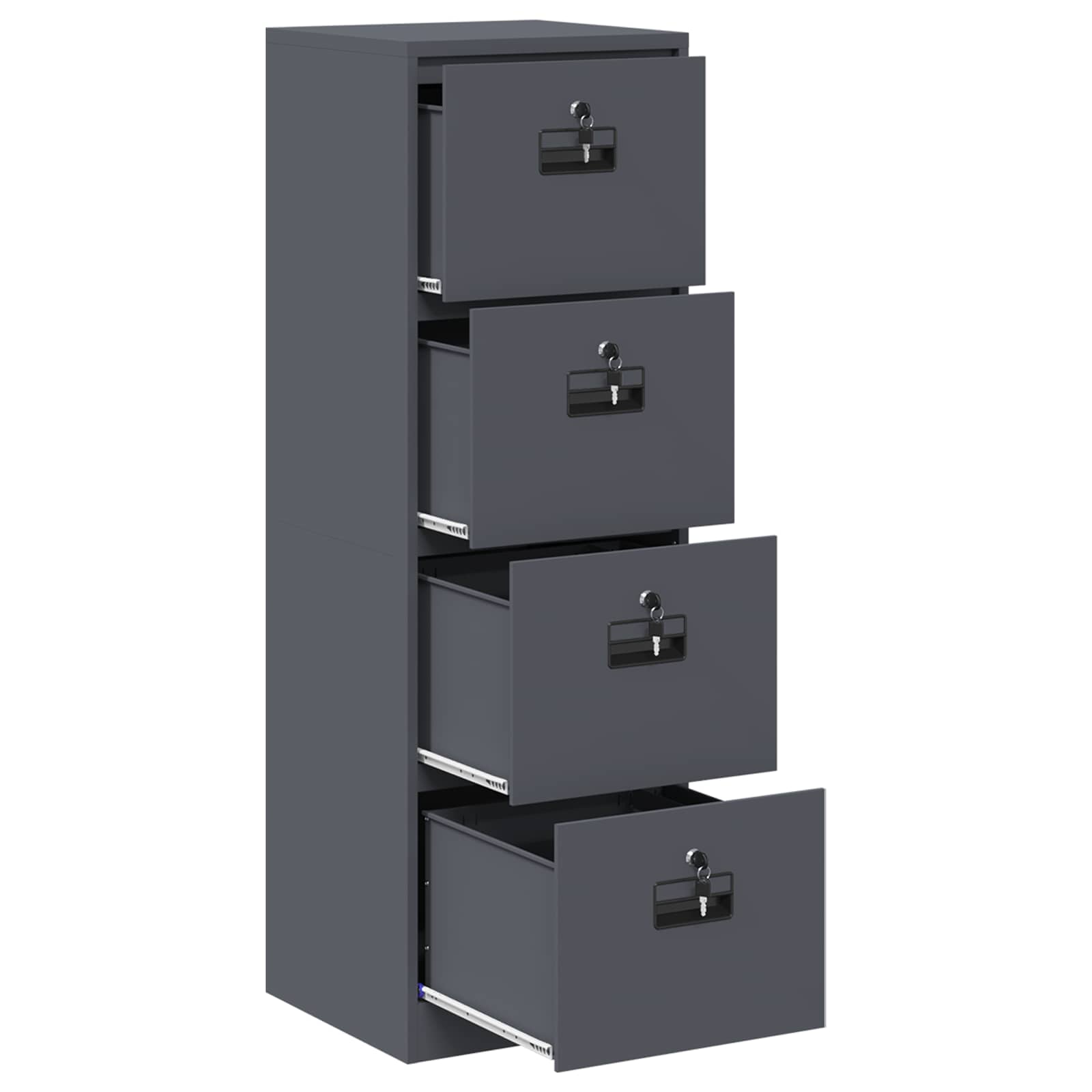 Kabinet za datoteke s ladicama Antracit 45,5 x 42 x 139 cm