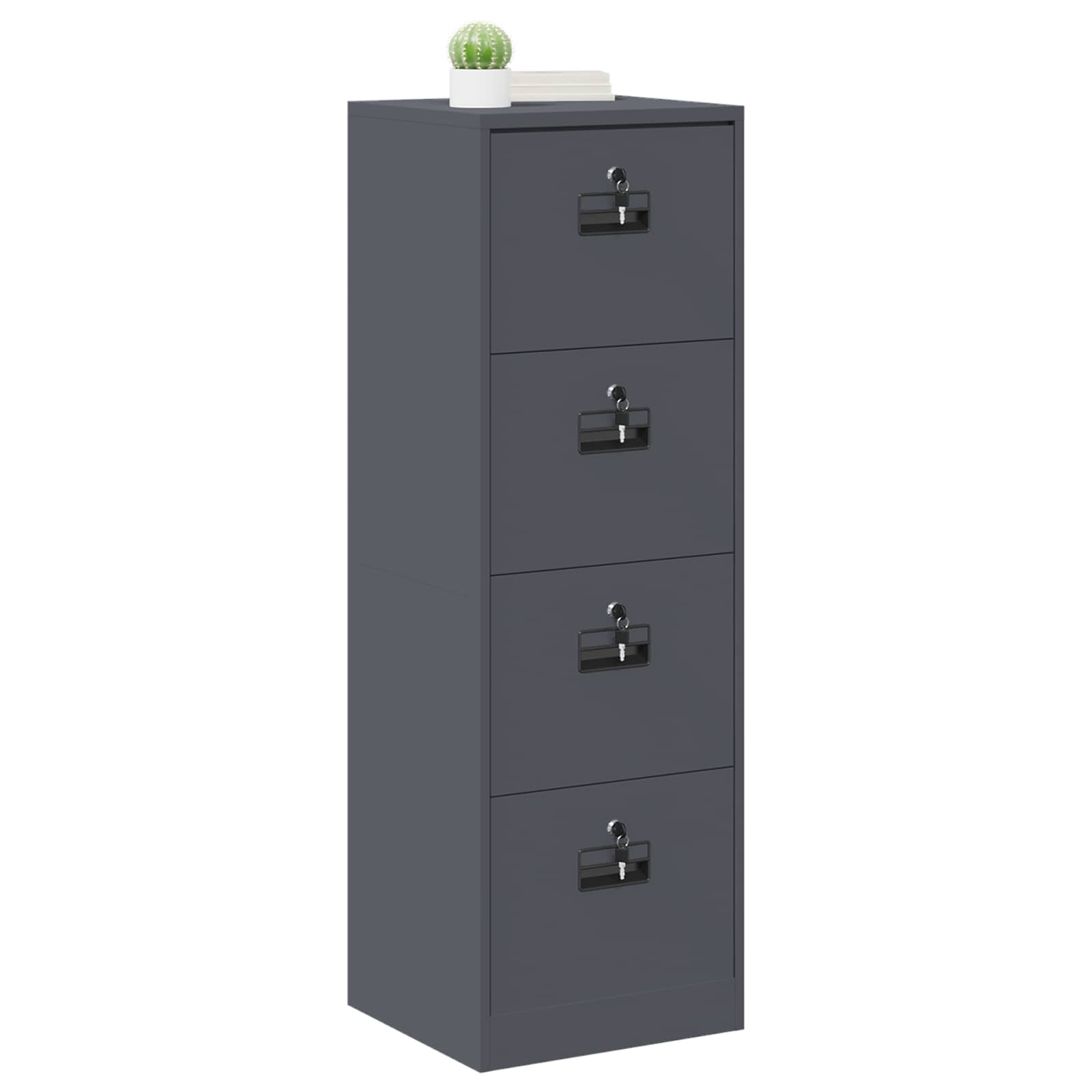 Kabinet za datoteke s ladicama Antracit 45,5 x 42 x 139 cm