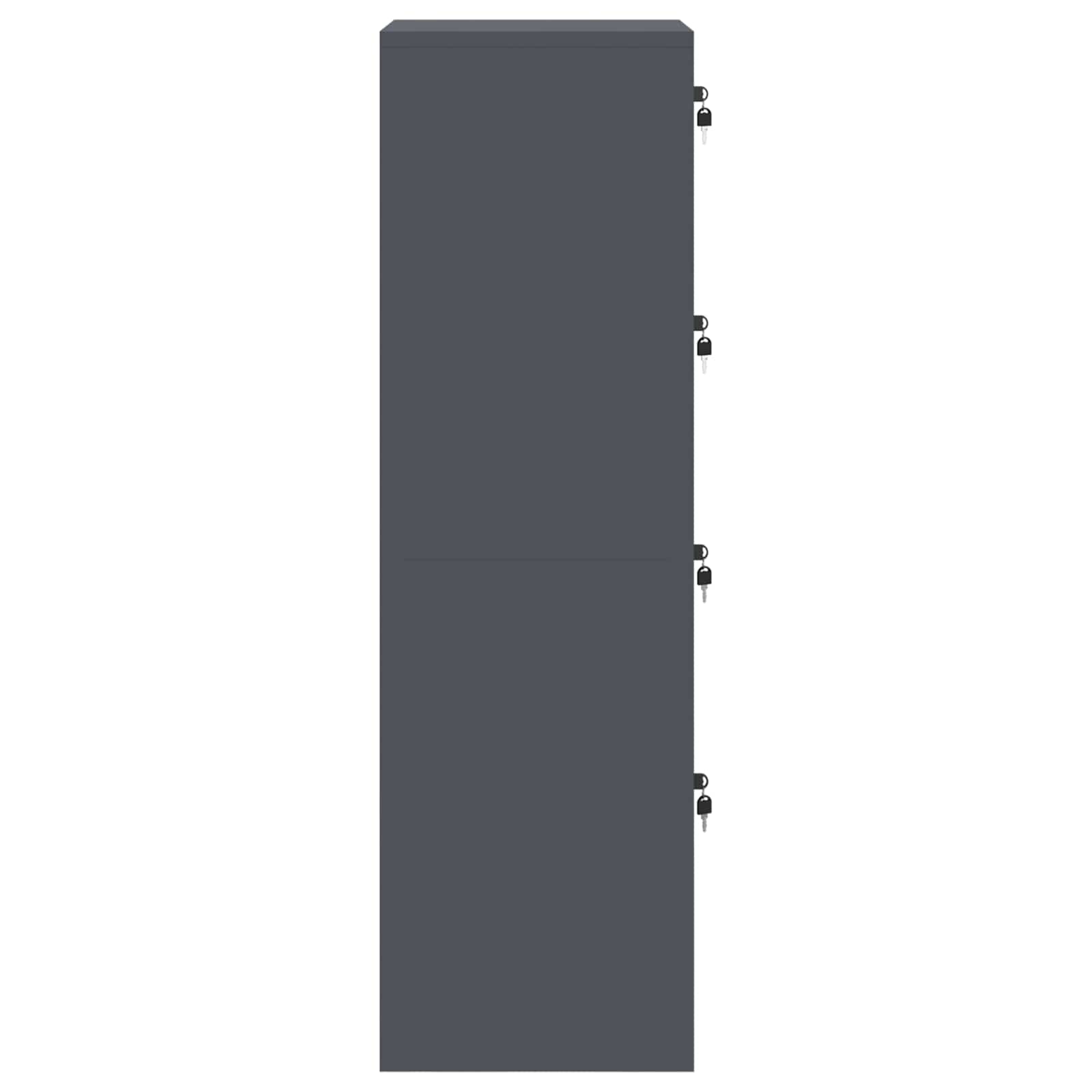 Kabinet za datoteke s ladicama Antracit 45,5 x 42 x 139 cm