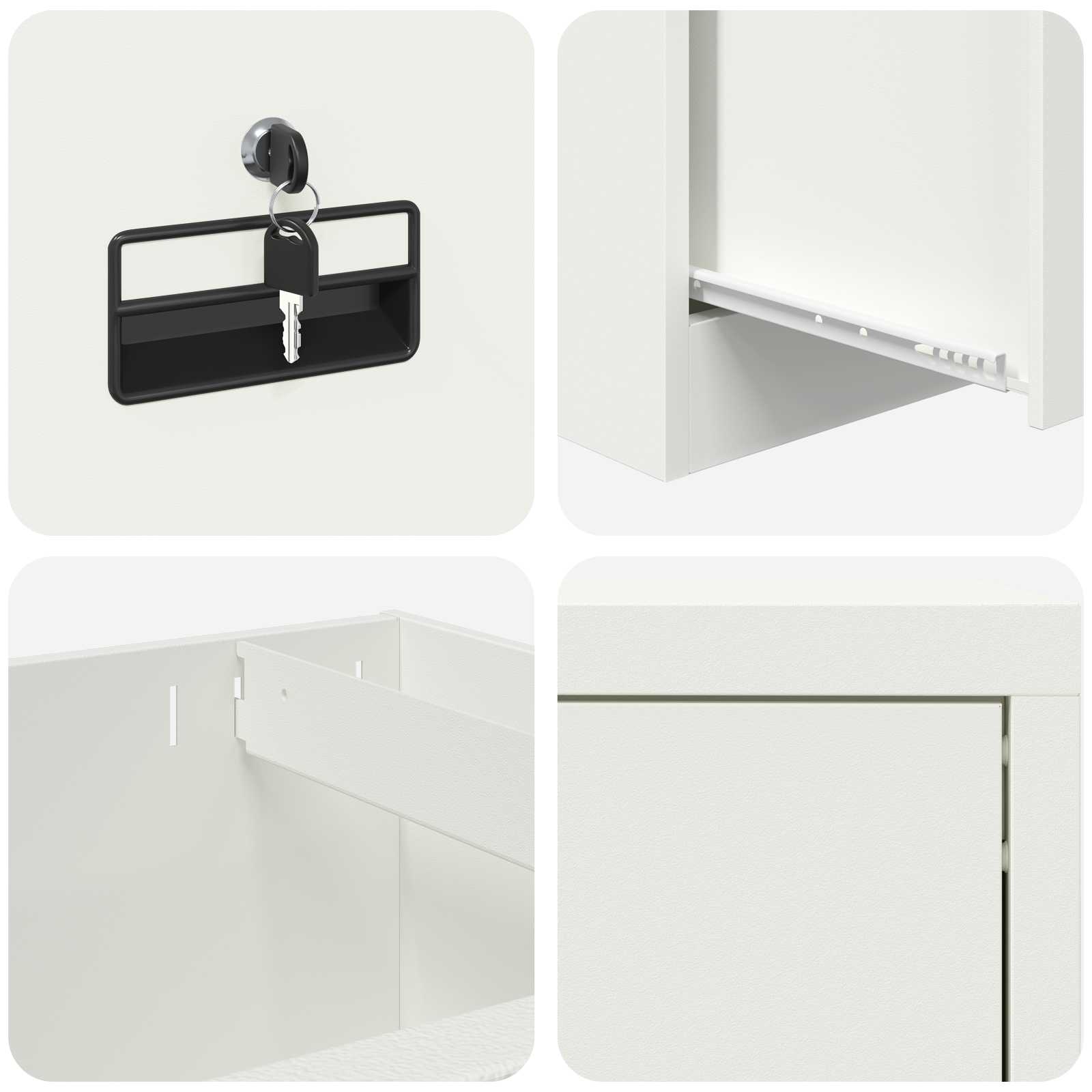 Kabinet za datoteke s ladicama Bijelo 45,5 x 42 x 139 cm