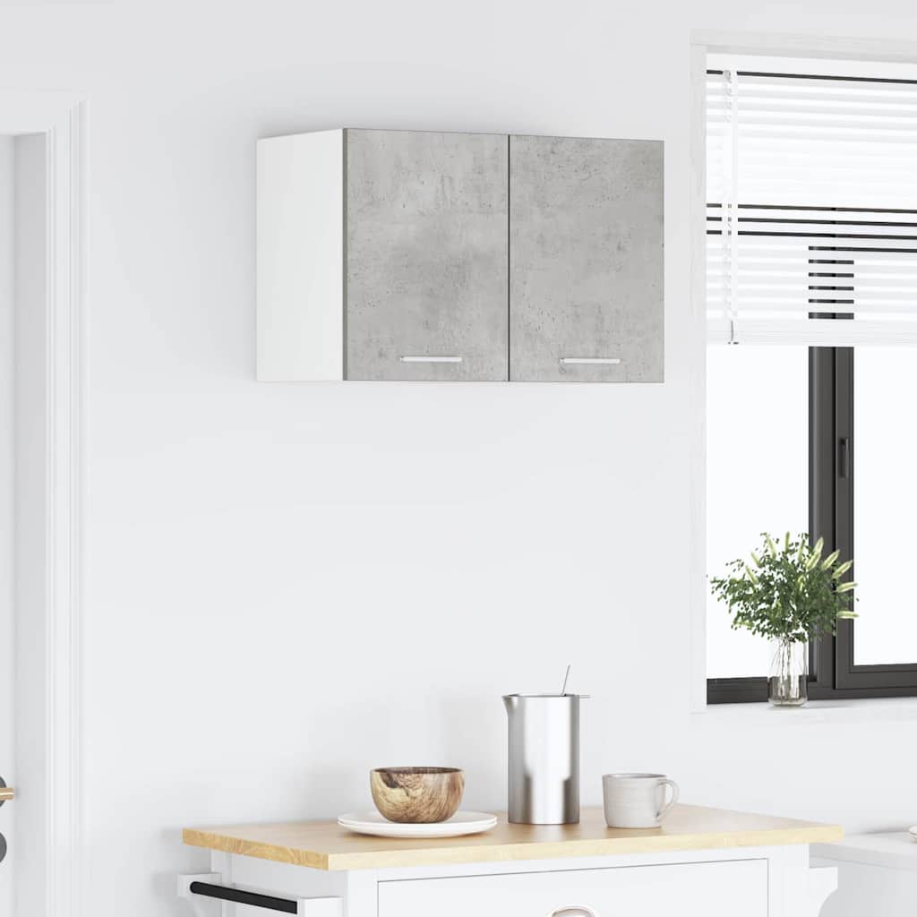 Viseći ormarić 2 pcs Beton siva i bijela 30 x 31 x 40 cm