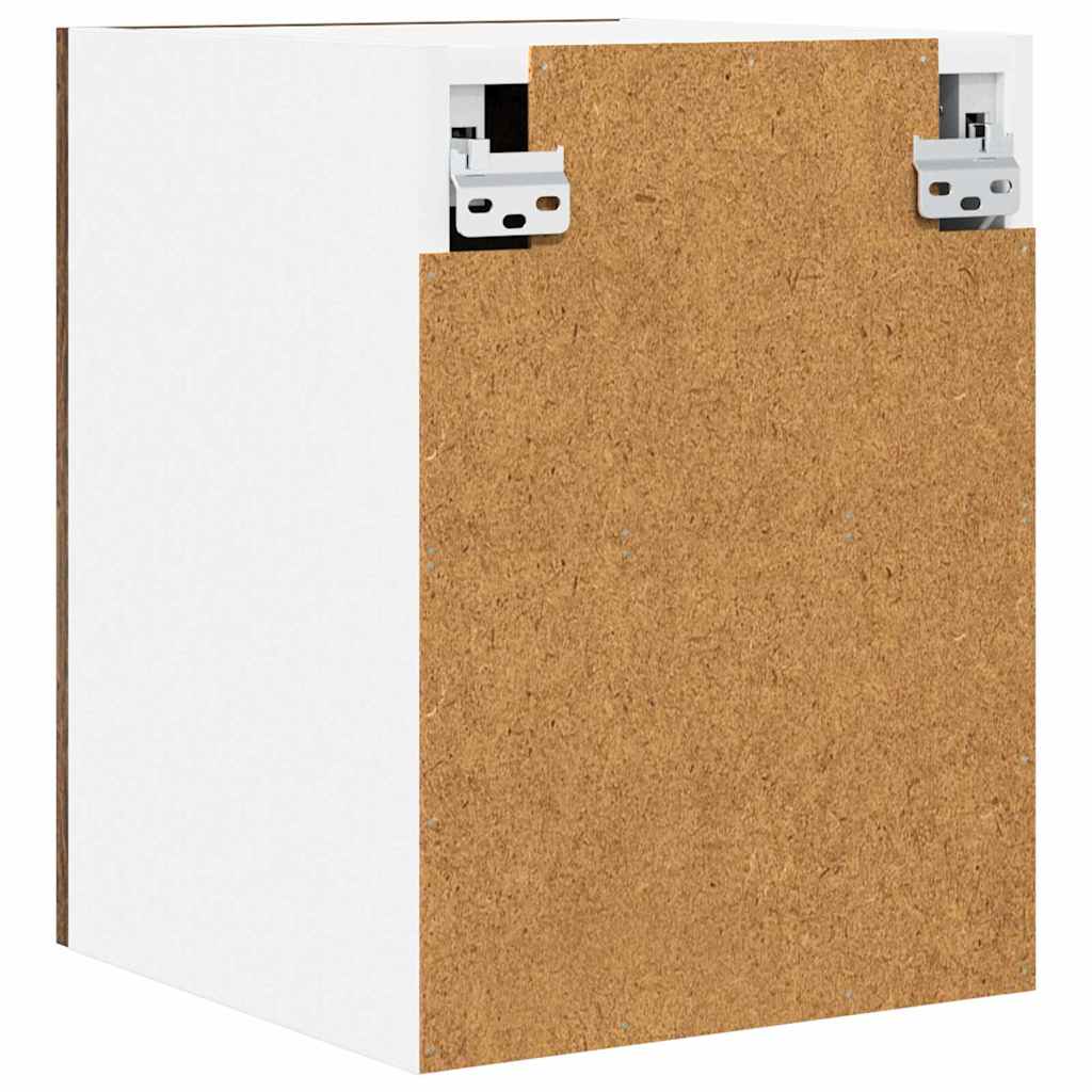 Viseći ormarić 2 pcs Dimljeni hrast i bijela 30 x 31 x 40 cm