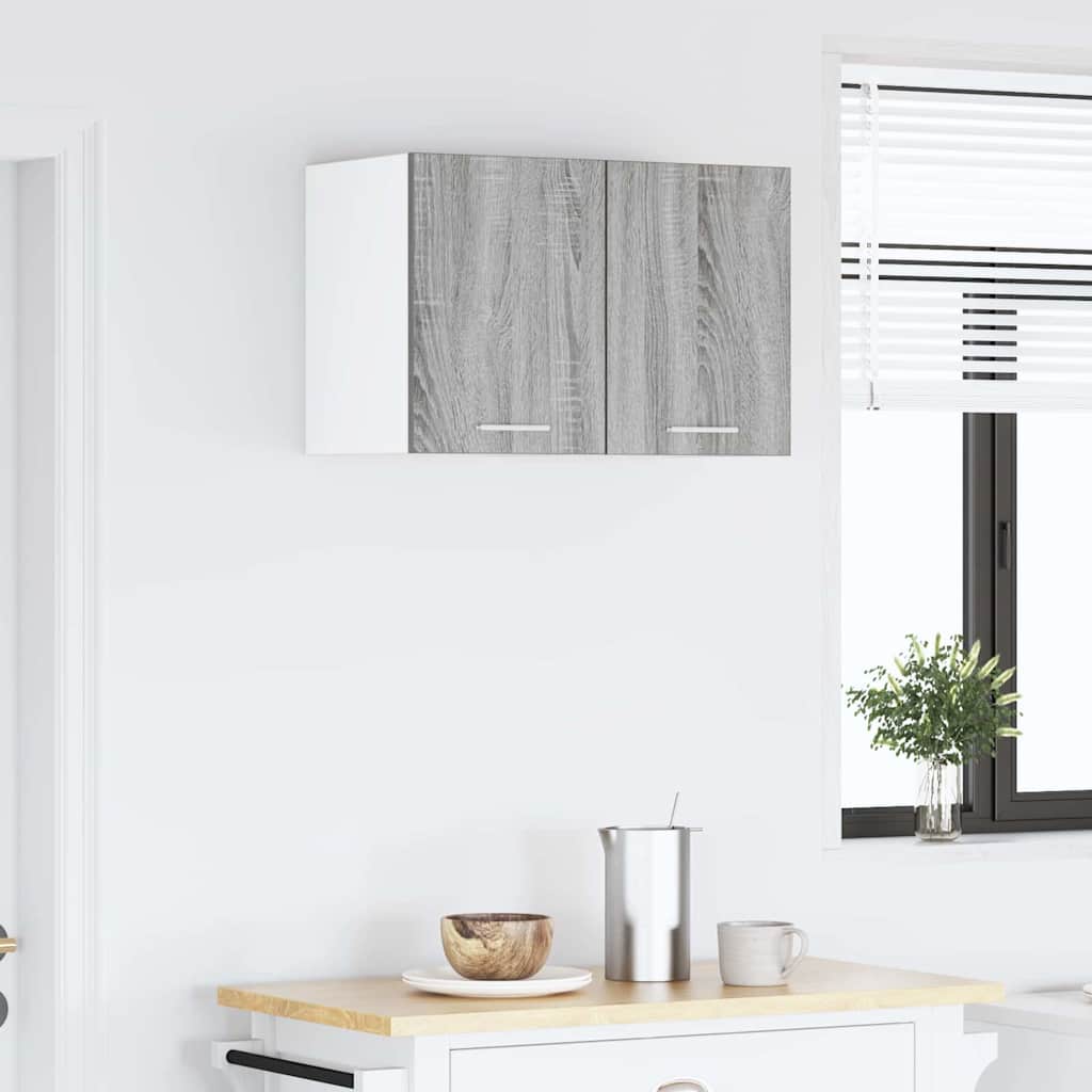 Viseći ormarić 2 pcs Siva Sonoma i bijela 30 x 31 x 40 cm