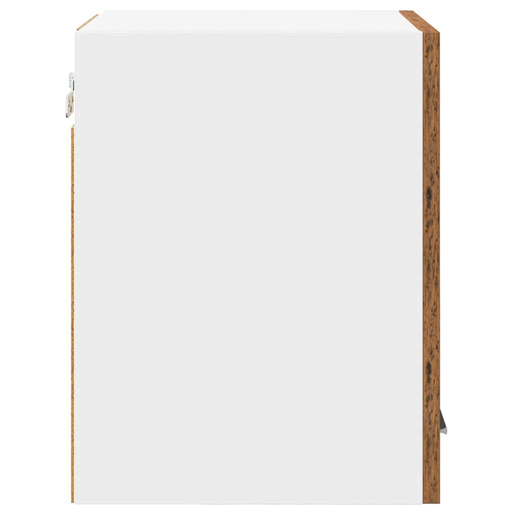 Viseći ormarić 2 pcs Stari drvo i bijela 30 x 31 x 40 cm