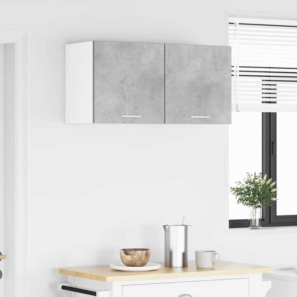 Viseći ormarić 2 pcs Beton siva i bijela 40 x 31 x 40 cm