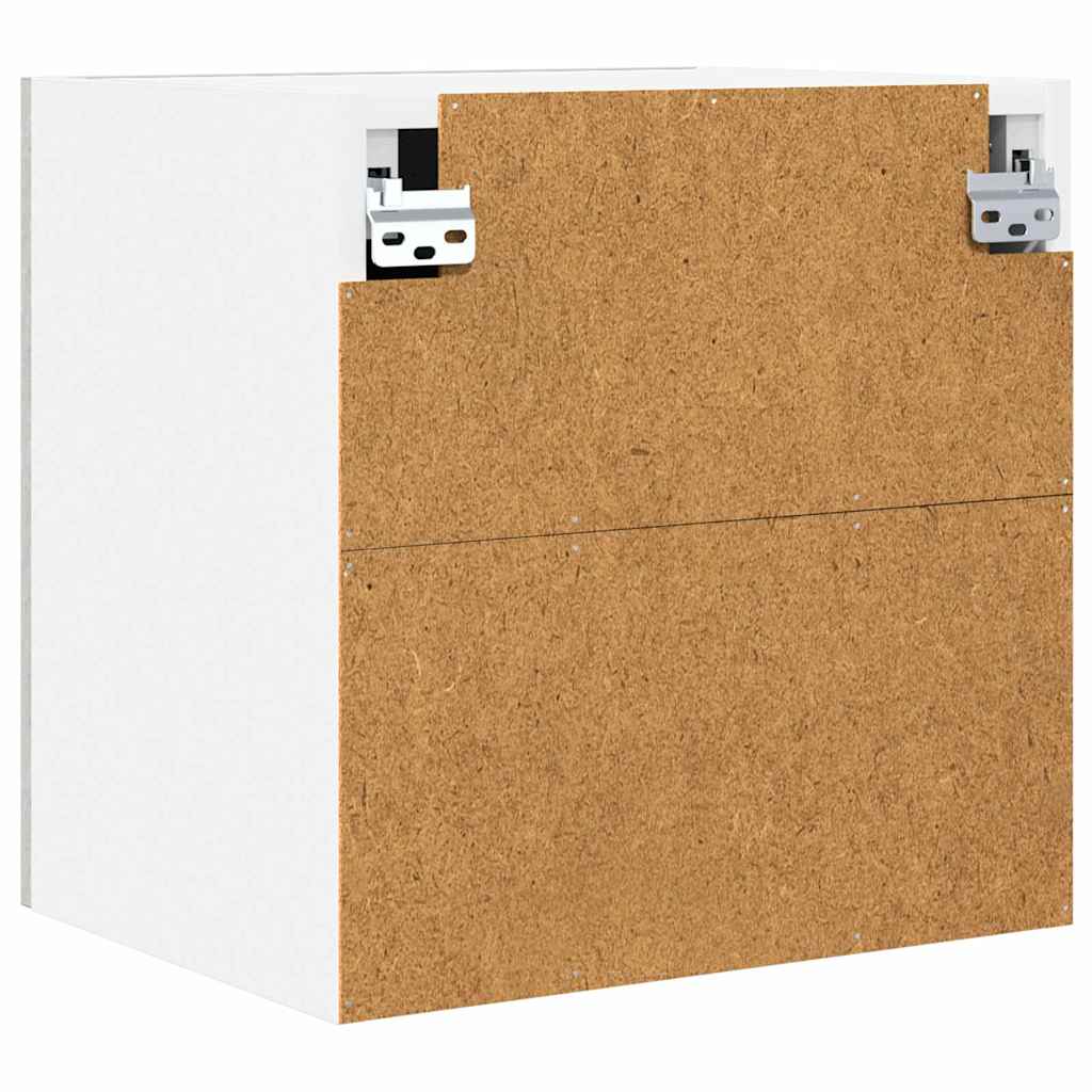 Viseći ormarić 2 pcs Beton siva i bijela 40 x 31 x 40 cm