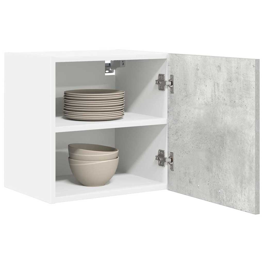 Viseći ormarić 2 pcs Beton siva i bijela 40 x 31 x 40 cm