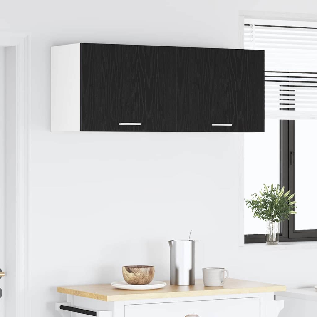 Viseći ormarić 2 pcs Crni hrast i bijela 50 x 31 x 40 cm
