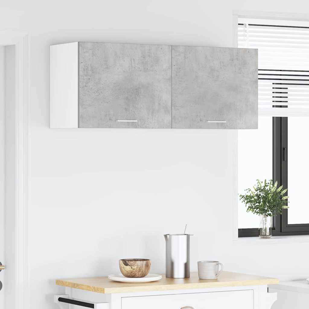 Viseći ormarić 2 pcs Beton siva i bijela 50 x 31 x 40 cm