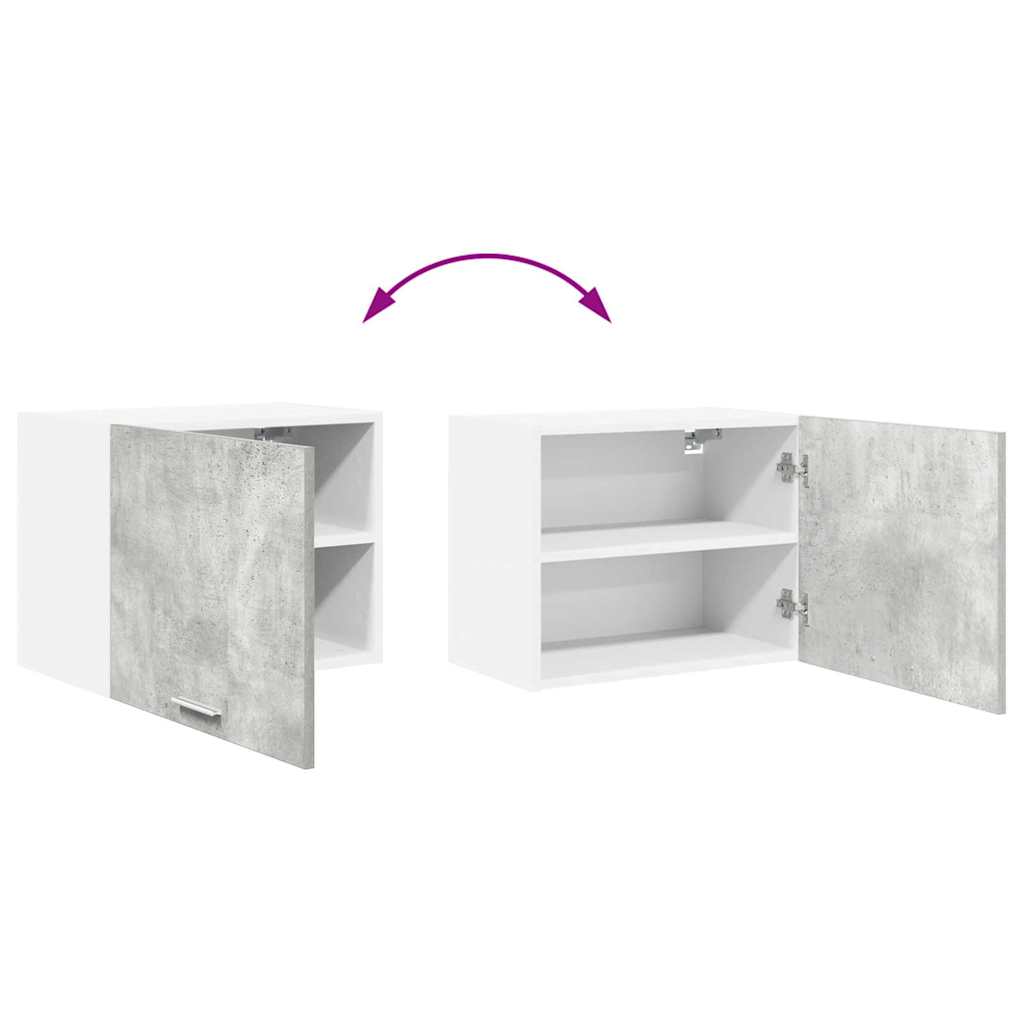 Viseći ormarić 2 pcs Beton siva i bijela 50 x 31 x 40 cm