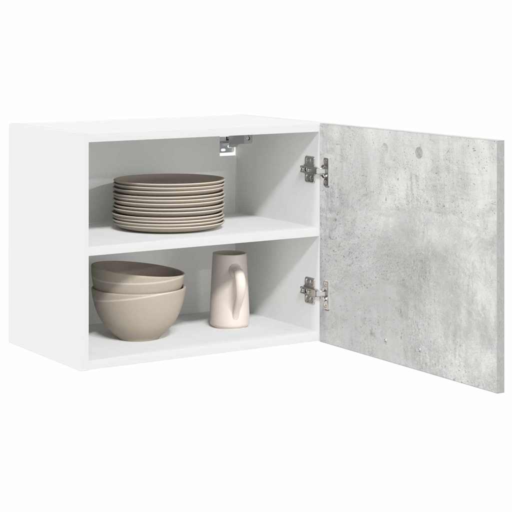 Viseći ormarić 2 pcs Beton siva i bijela 50 x 31 x 40 cm