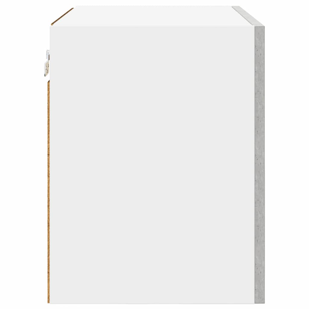 Viseći ormarić 2 pcs Beton siva i bijela 50 x 31 x 40 cm