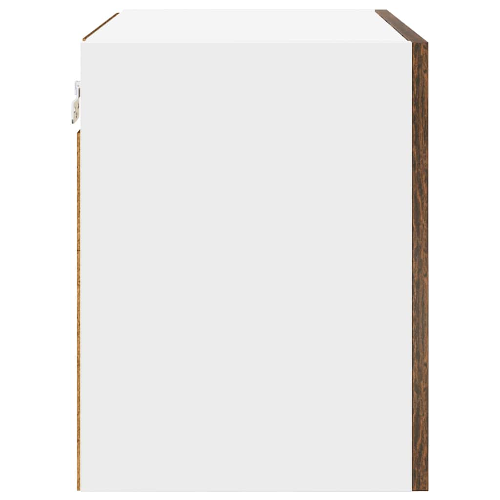 Viseći ormarić 2 pcs Dimljeni hrast i bijela 50 x 31 x 40 cm