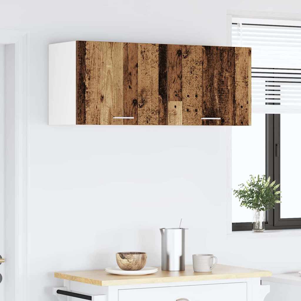 Viseći ormarić 2 pcs Stari drvo i bijela 50 x 31 x 40 cm