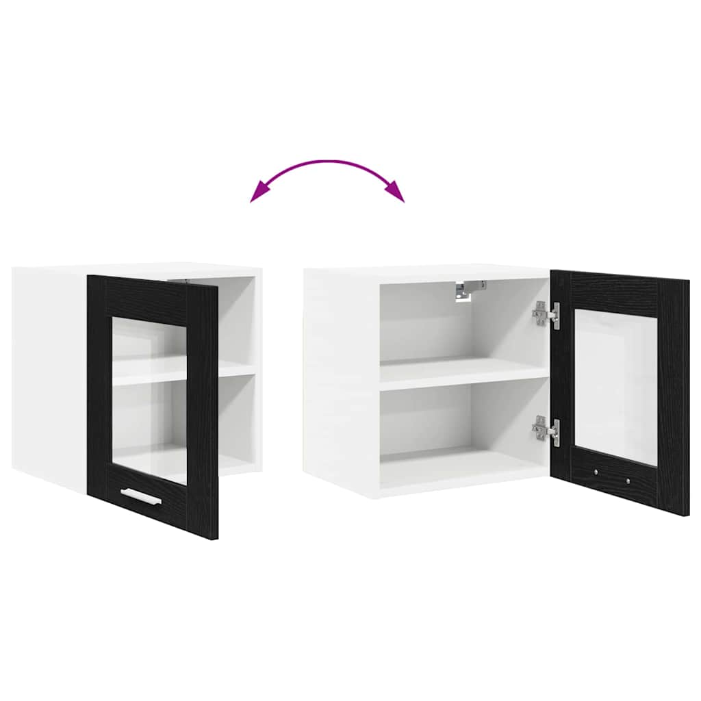 Viseći ormarić s pohranom 2 pcs Crni hrast 40 x 31 x 40 cm