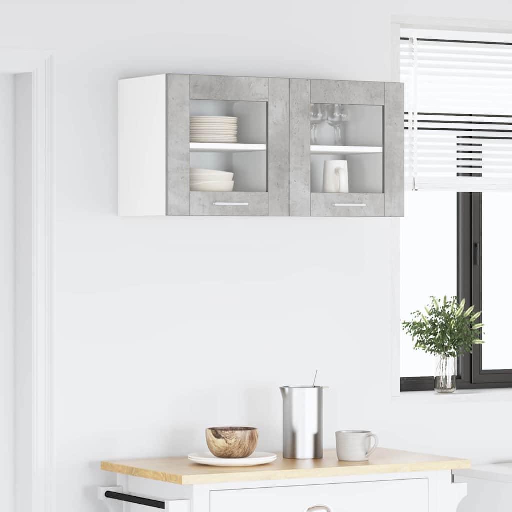 Viseći ormarić Riga 2 pcs Betonski sivi 40 x 31 x 40 cm